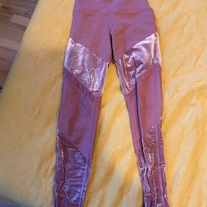 Mauve velvet leggings